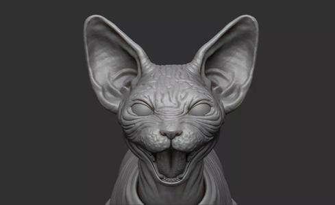 Detailed Sphynx Doll BJD 3D Print