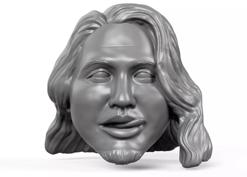 Kiromi Hatakashi 3D printable action figure head