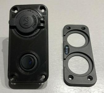Set of socket frames - 12 V - for RV or car