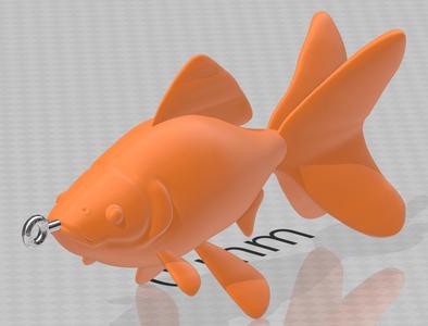 dead fish hook earring 30mm