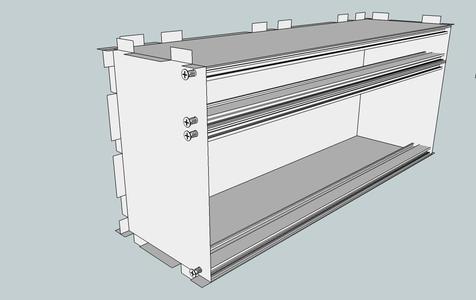 Eurorack Lasercut Case 84HP 4U 133mm 10mm Acrylic