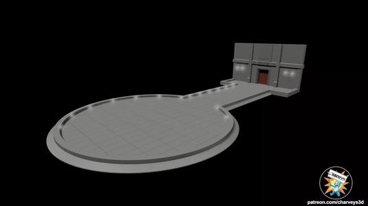 Star Wars Cloud City Landing Platform Diorama for action figures