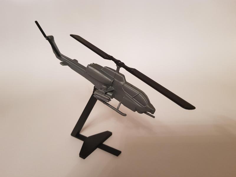 Super Cobra Helicopter scale model with stand