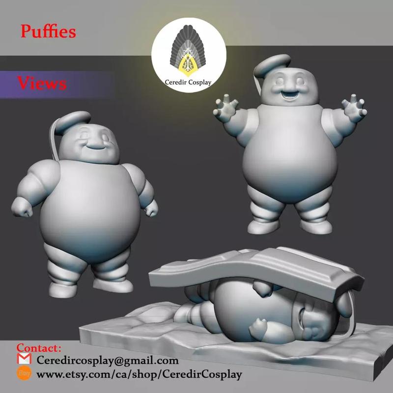 Stay Puff Marshmallow Man Diorama 3d digital download