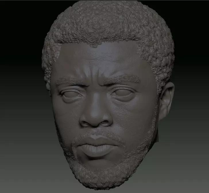 TChalla Chadwick Boseman head sculpt file
