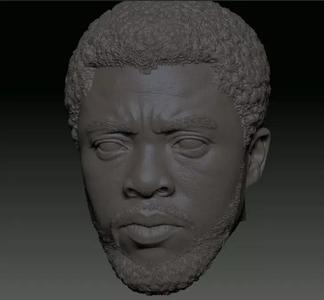 TChalla Chadwick Boseman head sculpt file