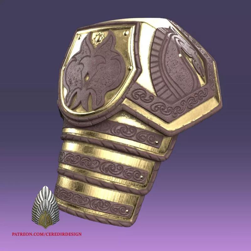 Theoden Shoulder Pauldron lord of the rings 3D DIGITAL Dl