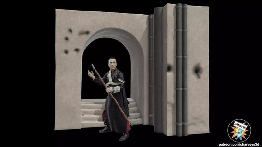 Star Wars Jedha City Steps for 4 and 6 inch action figures