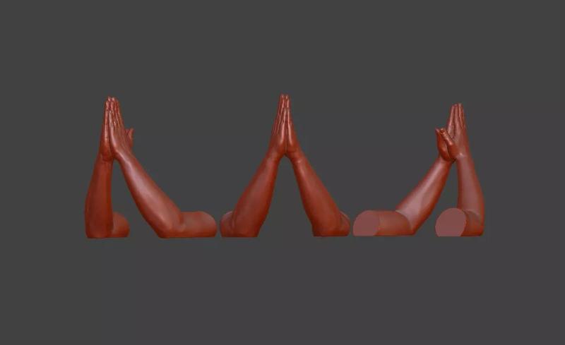 hands clasped praying