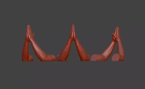 hands clasped praying