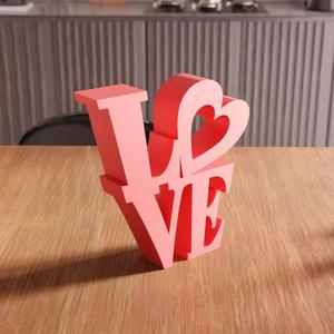 Love Text STL File - 087