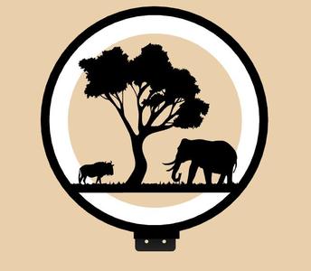 Silhouette lamp ( African landscape silhouette )