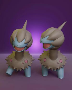 Pokemon - Deino with 2 different poses