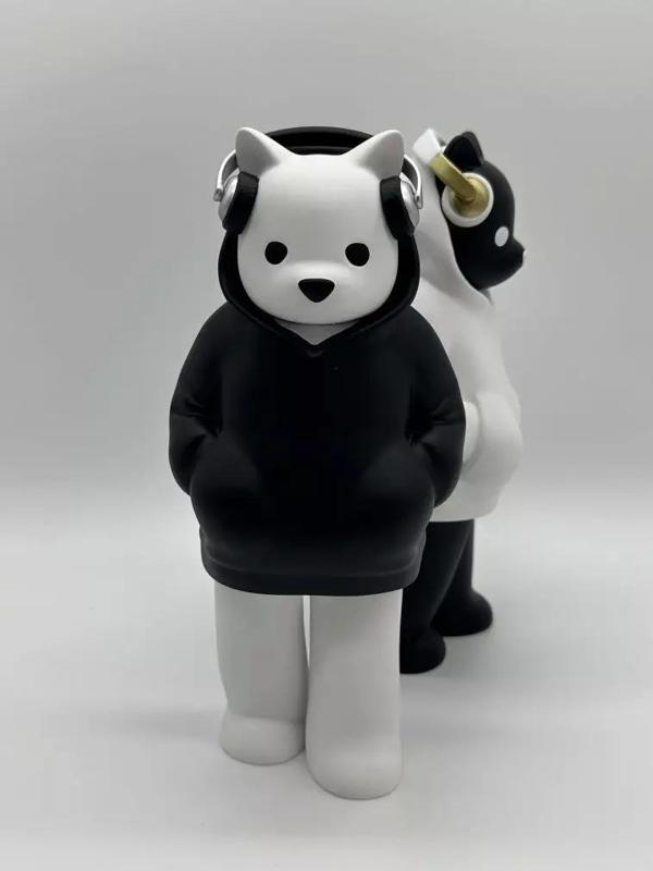 Low Fidelity Bear Headphones Figure Fan Art Toy