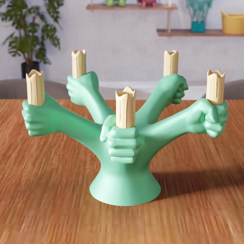 3D Human Hand Candle Holder STL File – 319