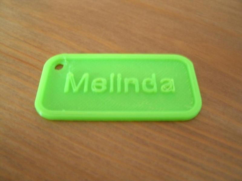 Melinda name tag
