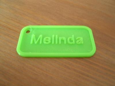 Melinda name tag