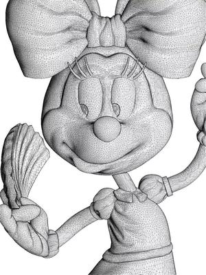 Minnie Mouse  dancing for 3d print