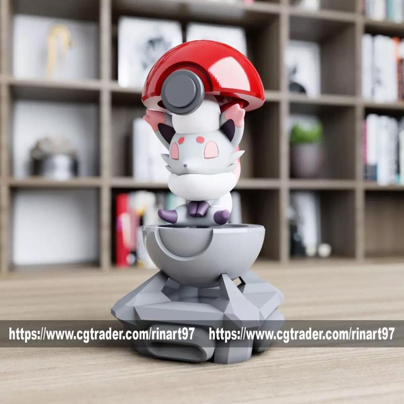 Zorua Hisuian in pokeball from pokemon