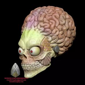 Mars Attacks Alien Mask 3D DIGITAL DOWNLOAD