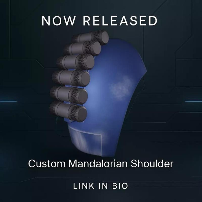 Mandalorian Shoulder Armor  Star Wars  3D DIGITAL DOWNLOAD