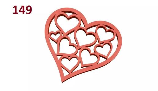 HEART-P149 heart cut out