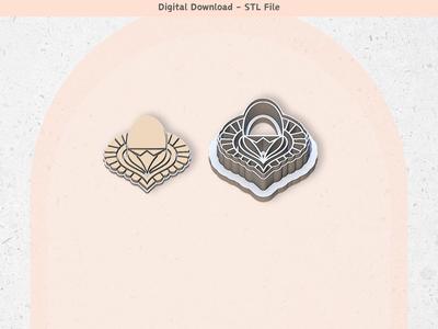 Tribal Style 18 Clay Cutter for Polymer Clay, Digital STL File
