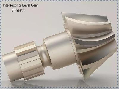 Original sizes  Helical  Bevel Gear 8 Theeth 3D print model