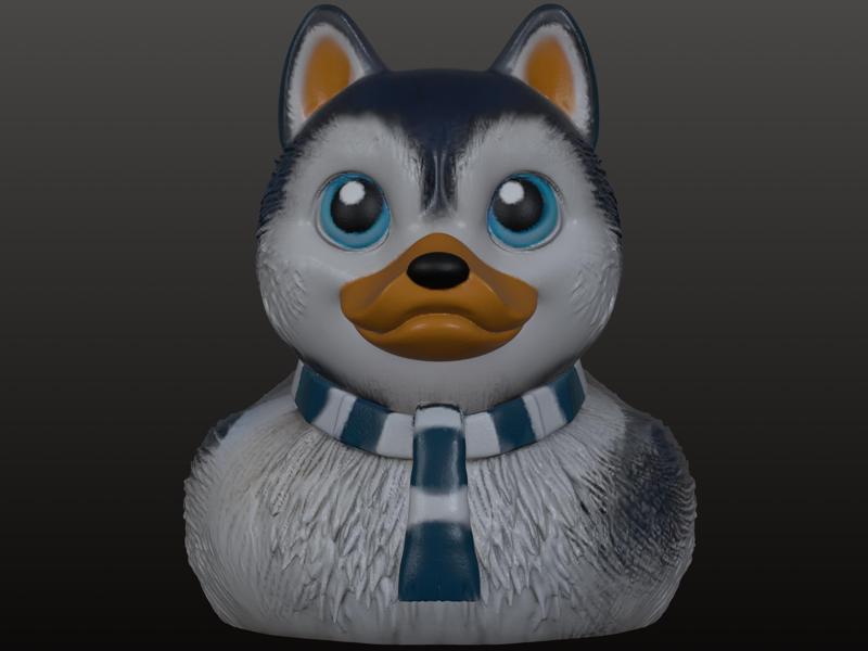 Siberian Husky Rubber Duck