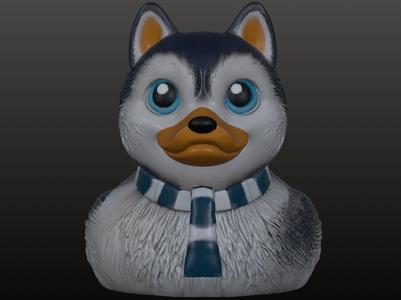 Siberian Husky Rubber Duck