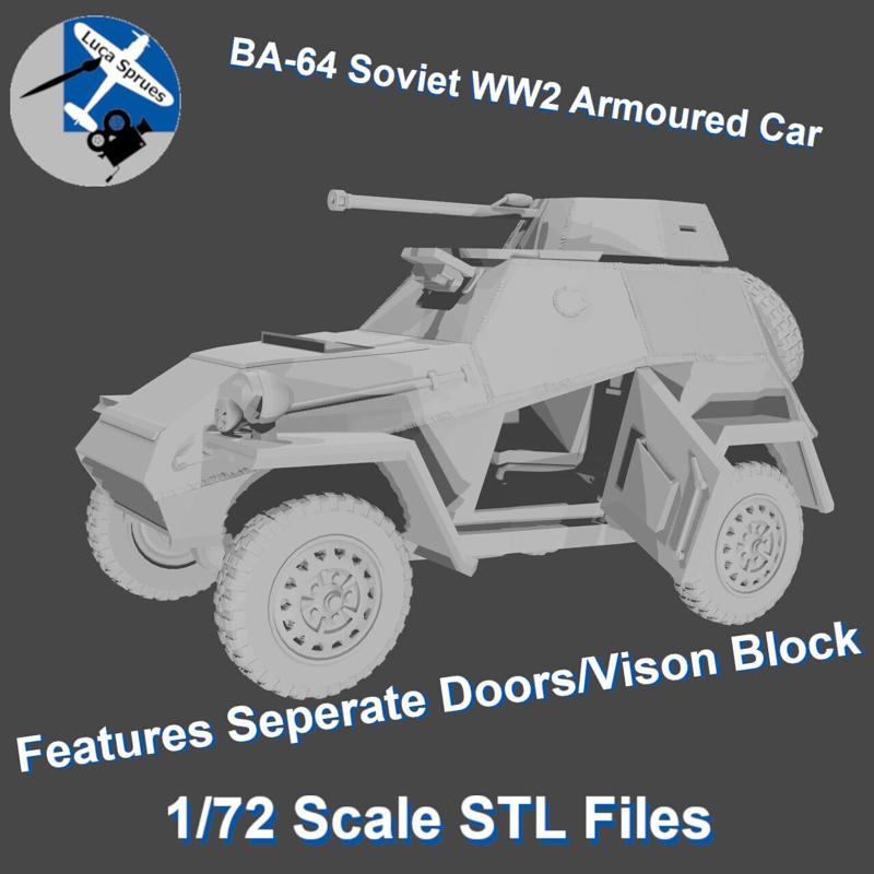 1/72 Scale Ba-64 B or PTSR 41 Soviet WW2 Armoured Car - Luca Sprues
