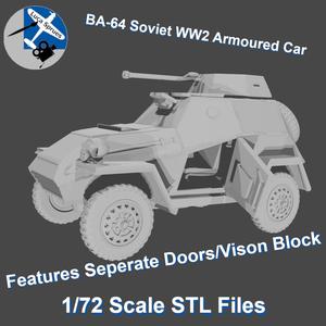 1/72 Scale Ba-64 B or PTSR 41 Soviet WW2 Armoured Car - Luca Sprues