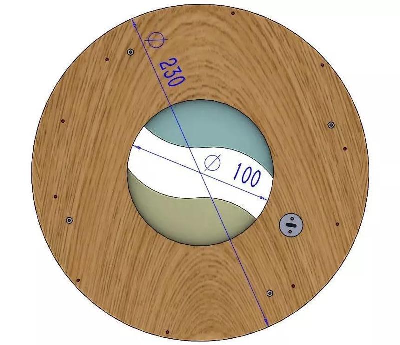 LS2BLROD100A Tai Chi Mechanism laser cut  mechanical shutter