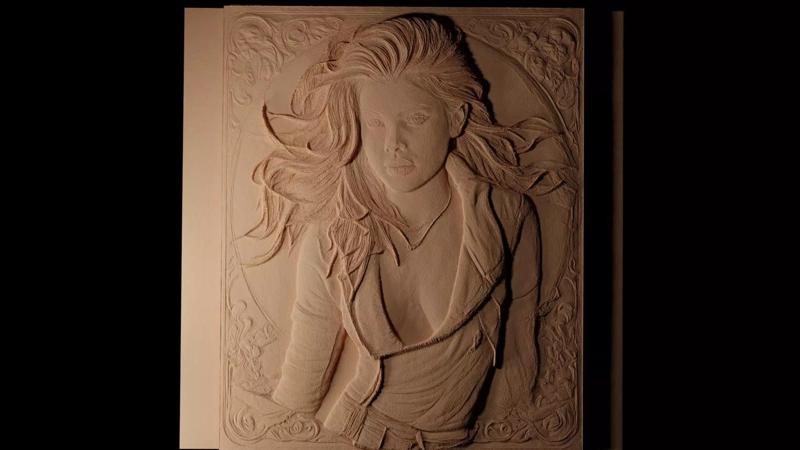 Selena Gomez CNC 3d Print High Relief Sand Casting