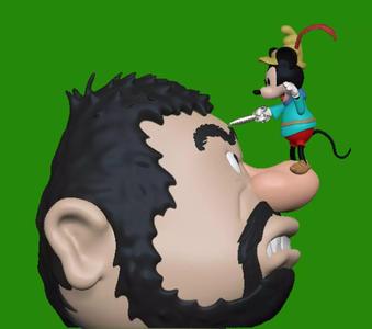 Mickey Mouse and giant  Brave Little Tailor
