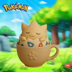 Sleeping Chibi Togepi in Teacup - Cute Pokémon 3D Print Figure