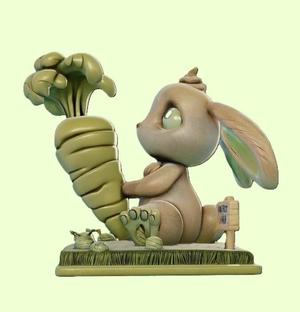Giant Carrot Bunny Figurine