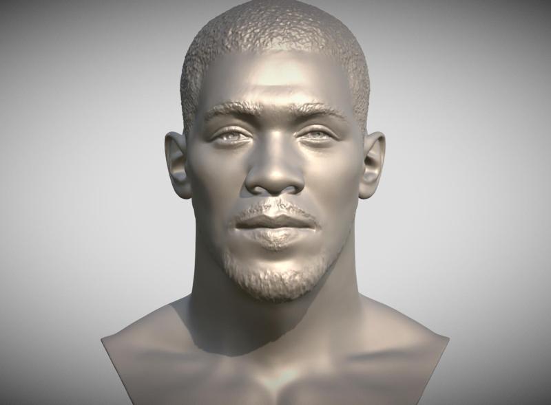Anthony Joshua bust for 3D printing