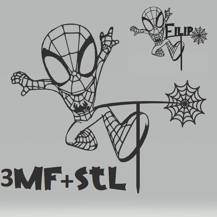 Spidey Cake Topper, Cake Toppers, personalized cake decorations, superhero