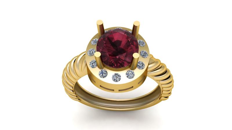 Wedding Dimond Ring for Women 3d Printable Model