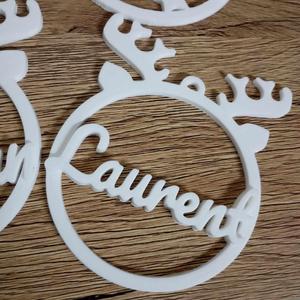 2 x Laurent, Personalized Christmas tree ball