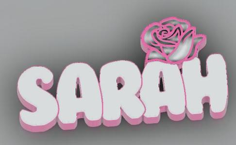 Sarah name lamp