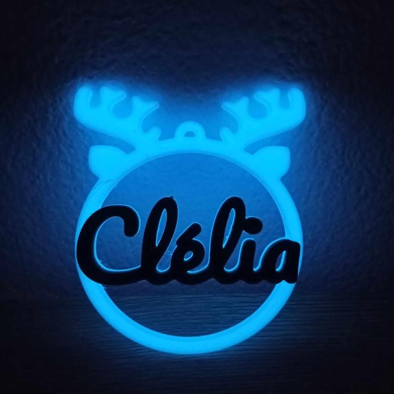 3 x clélia, Personalized Christmas tree ball