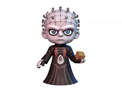 Cartoon stylized Pinhead
