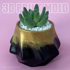 Curve Pot mold - 3D mold planter