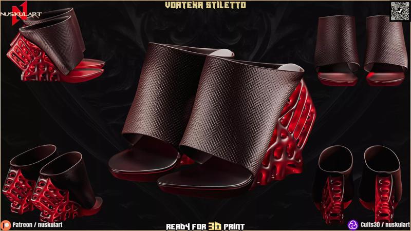 Vortexa Stiletto - Fashion Cosplay - 3D Printing Shoe REAL SIZES