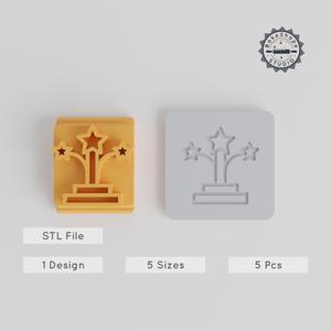 Star Stamp Tile Set, 5 Sizes 20-40mm for Clay, Cookies & Fondant, Festive & Decorative Crafting Bundle PRODUCT_4761