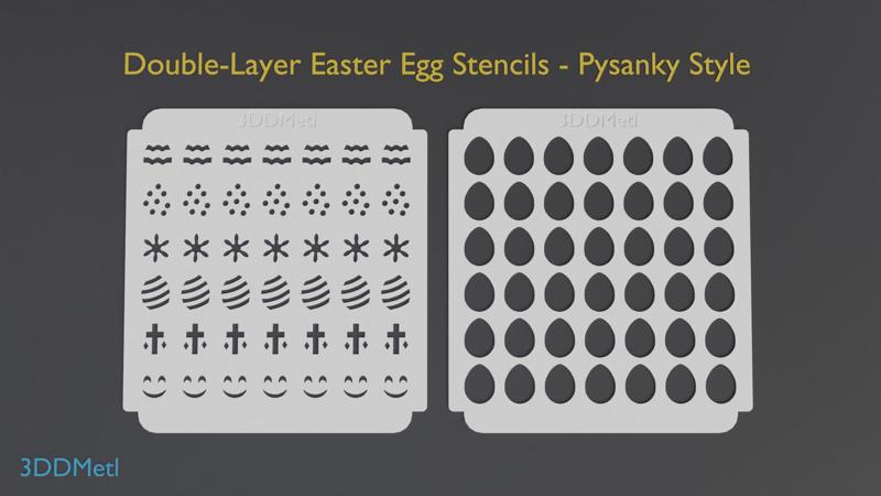 Double-Layer Easter Egg Stencils – Pysanky Style