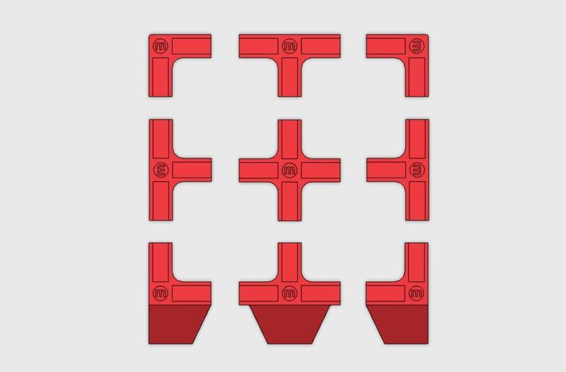 Set of moidules for 1/2 inch board. Option with screw holes!
