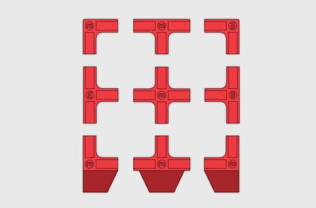 Set of moidules for 1/2 inch board. Option with screw holes!